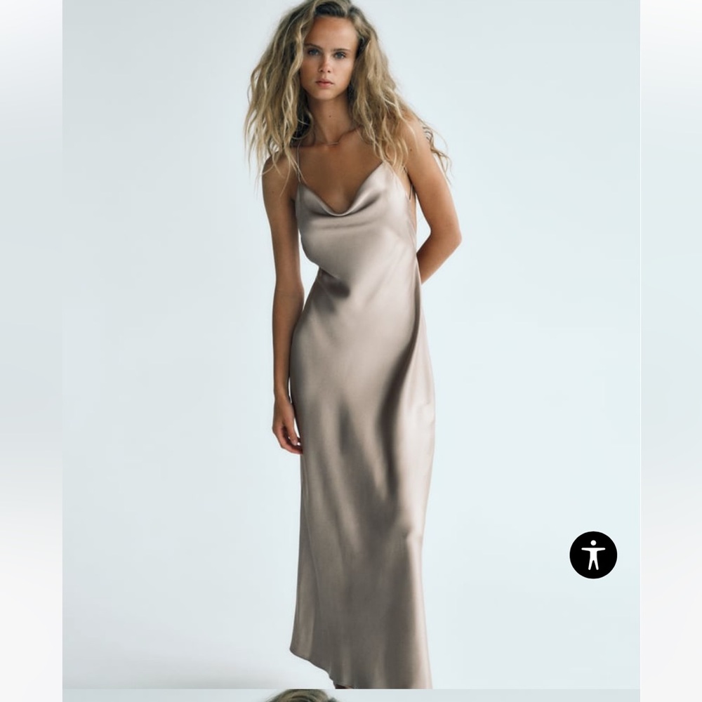 Satin effect Zara dress